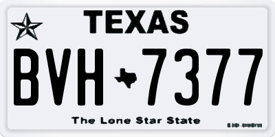 TX license plate BVH7377