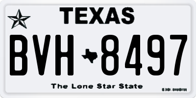TX license plate BVH8497