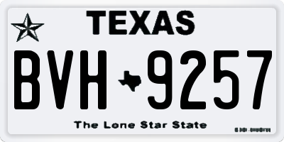 TX license plate BVH9257