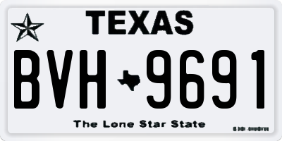 TX license plate BVH9691