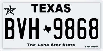 TX license plate BVH9868