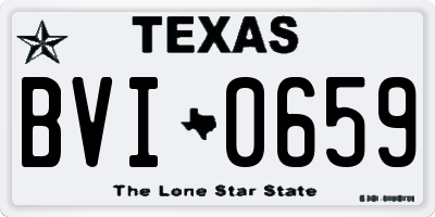 TX license plate BVI0659