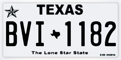 TX license plate BVI1182
