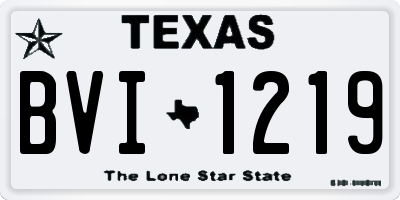 TX license plate BVI1219