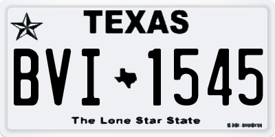 TX license plate BVI1545