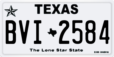TX license plate BVI2584