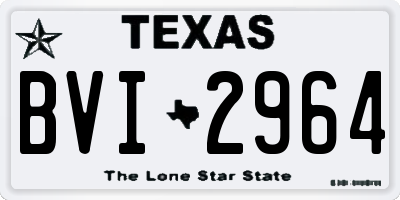 TX license plate BVI2964