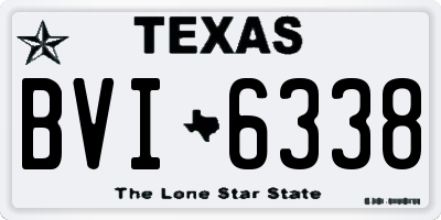 TX license plate BVI6338