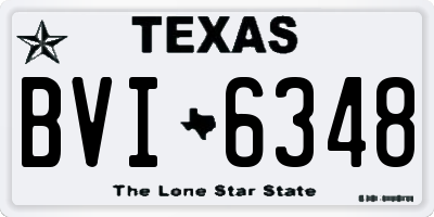 TX license plate BVI6348