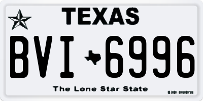 TX license plate BVI6996