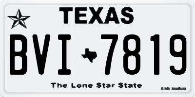 TX license plate BVI7819