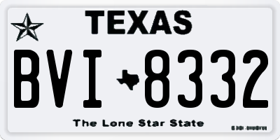TX license plate BVI8332