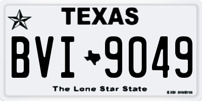 TX license plate BVI9049