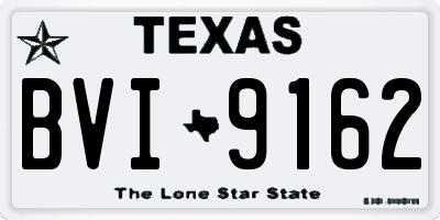 TX license plate BVI9162