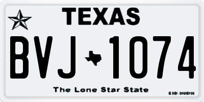 TX license plate BVJ1074