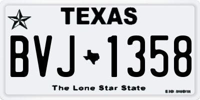 TX license plate BVJ1358