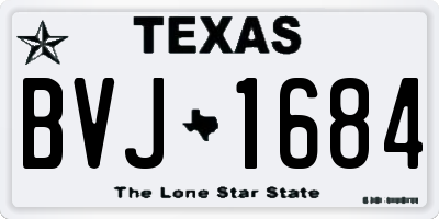 TX license plate BVJ1684