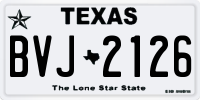 TX license plate BVJ2126