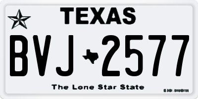 TX license plate BVJ2577