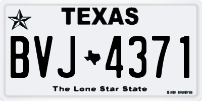 TX license plate BVJ4371