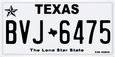 TX license plate BVJ6475