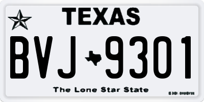 TX license plate BVJ9301