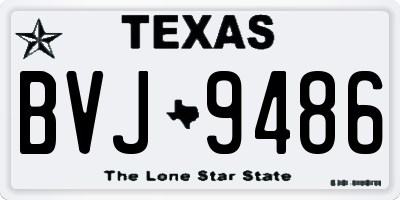 TX license plate BVJ9486