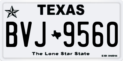 TX license plate BVJ9560