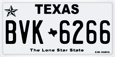 TX license plate BVK6266