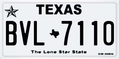 TX license plate BVL7110