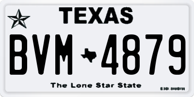 TX license plate BVM4879