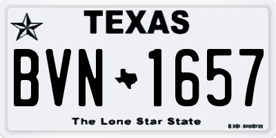 TX license plate BVN1657