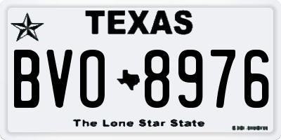 TX license plate BVO8976