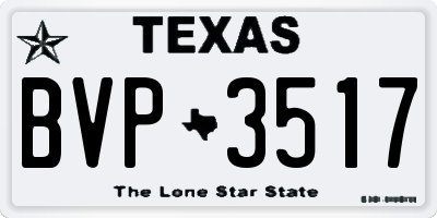 TX license plate BVP3517