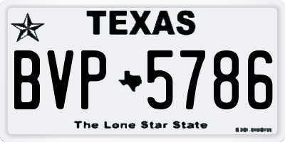 TX license plate BVP5786