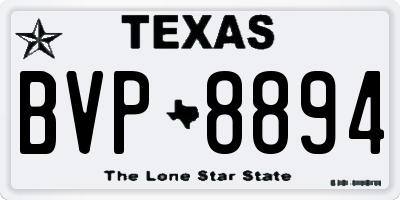 TX license plate BVP8894