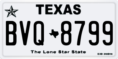 TX license plate BVQ8799