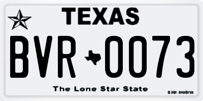 TX license plate BVR0073