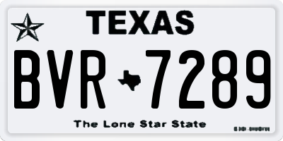 TX license plate BVR7289