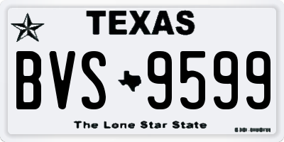 TX license plate BVS9599