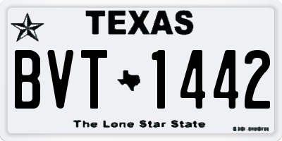 TX license plate BVT1442