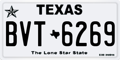 TX license plate BVT6269