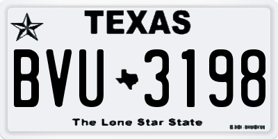 TX license plate BVU3198