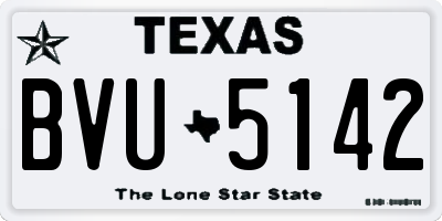 TX license plate BVU5142