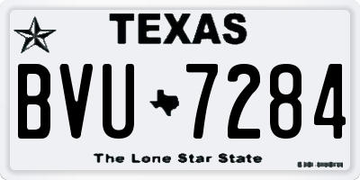 TX license plate BVU7284