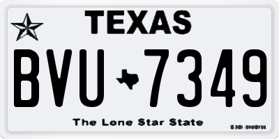 TX license plate BVU7349