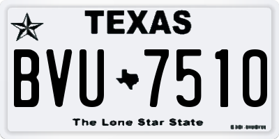 TX license plate BVU7510