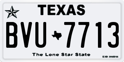 TX license plate BVU7713