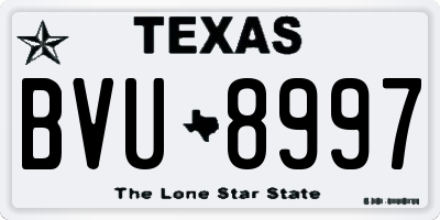 TX license plate BVU8997