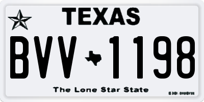 TX license plate BVV1198